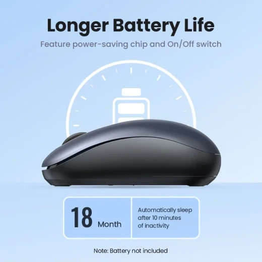 UGREEN MU105 Wireless Mouse Midnight Blue 2.4GHz Ergonomic Design - Ugreen - Image 5